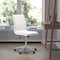 Flash Furniture White Mid-Back Armless LeatherSoft Office Chair GO-21111-WH-GG - alternate 1